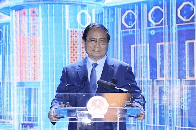 Đẩy mạnh ứng dụng AI trong hoạt động ngân hàng  Thủ tướng Phạm Minh Chính phát biểu tại sự kiện
