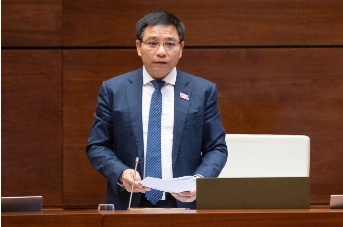 Bộ trưởng Tài chính Nguyễn Văn Thắng phát biểu tại phiên thảo luận dự thảo Nghị quyết cơ chế đặc biệt phát triển kinh tế tư nhân, ngày 16/5