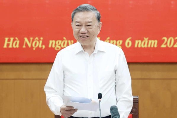 Tổng Bí thư Tô Lâm phát biểu tại phiên họp