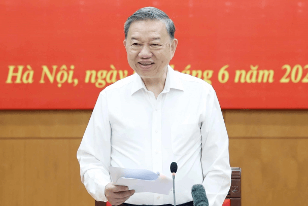 Tổng Bí thư Tô Lâm phát biểu tại phiên họp