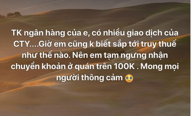 Bài đăng trên mạng xã hội (Ảnh chụp màn hình).
